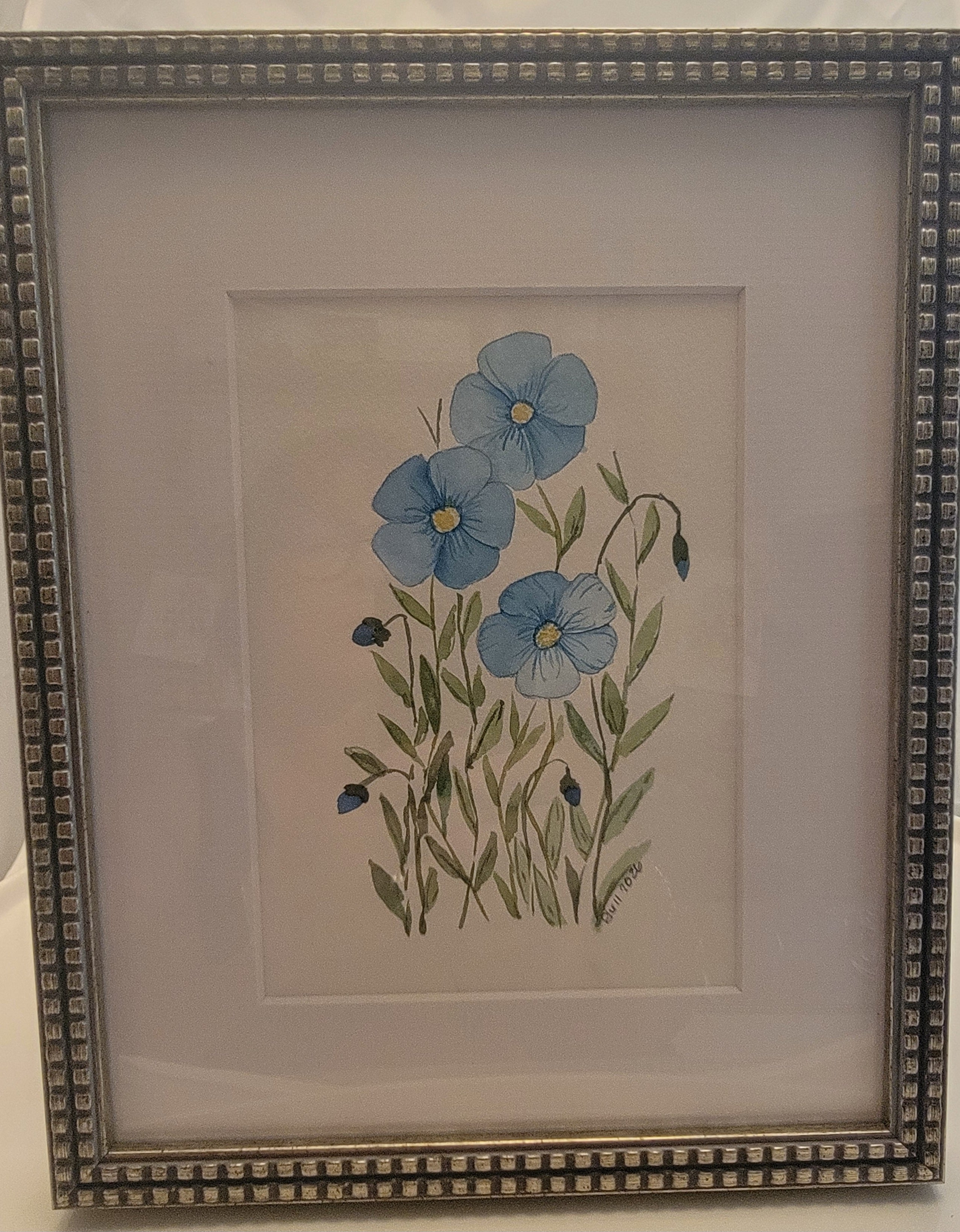 Framed Blue Flowers